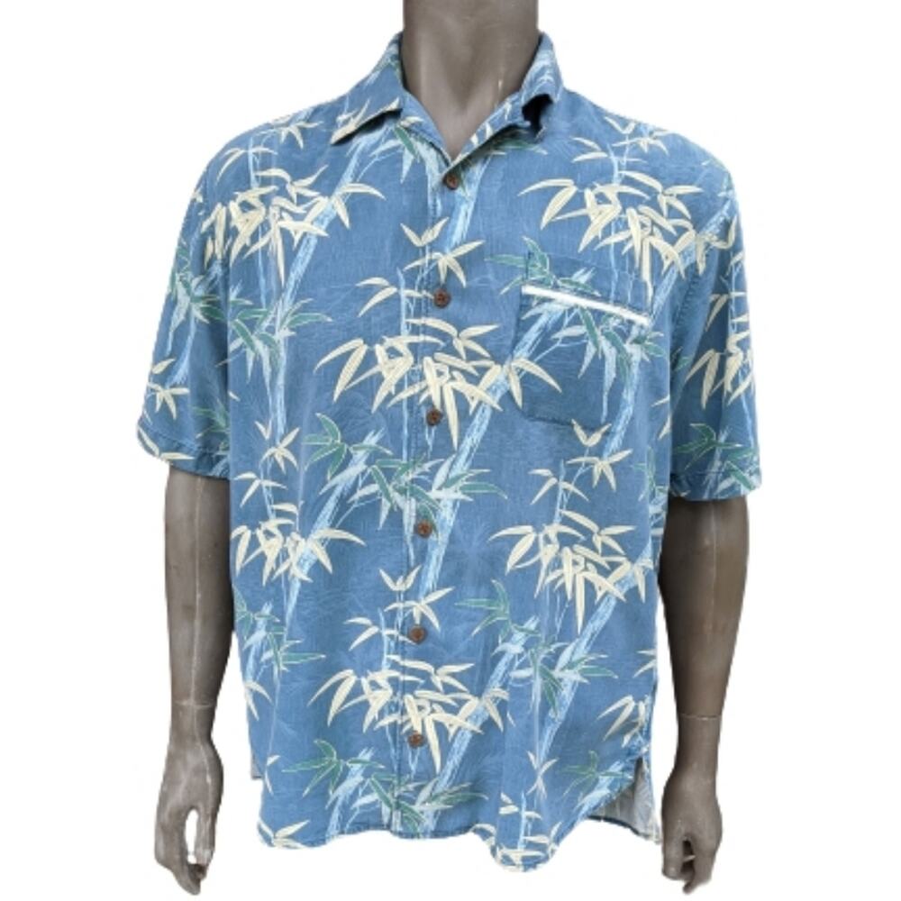 Tommy Bahama Short Sleeve Button Down Silk Shirt M